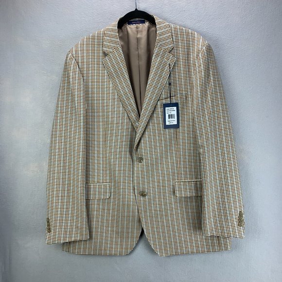 Roberto Rosso Other - **SOLD**Roberto Rosso Sport Coat Mens 44R Brown Blue Check Wool Blend